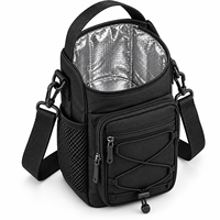 Sac isotherme pour bouteille d'eau en polyester avec doublure en aluminium et cordon élastique pour la randonnée, fabriqué en usine
