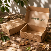 Boîte d'emballage en carton kraft personnalisée, imprimée et gaufrée, écologique, recyclée, portable, pour crème pour le visage, avec doublure en éponge