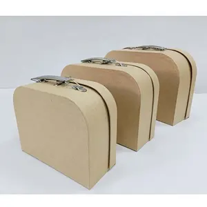Индивидуальный дизайн, маленькая упаковочная коробка в форме чемодана, Подарочная коробка из крафт-бумаги с ручкой, картонная коробка для чемодана