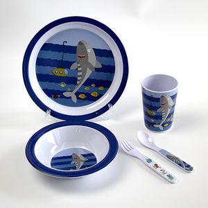 SEBESTR-plato personalizado para niños, 5 piezas, vajilla de melamina sin BPA, venta al por mayor de fábrica - Product Image 1