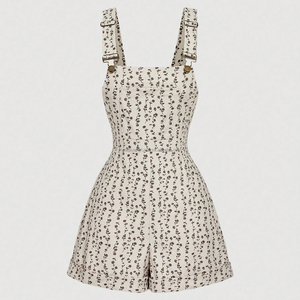 Custom Suspender Floral Print Corduroy <strong>Short</strong> Overalls <strong>for</strong> <strong>Women</strong> - Product Image 5