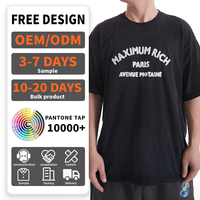 T-shirt Homme OEM 100% Coton Épais, Coupe Oversize, Personnalisable avec Logo, T-shirt Décontracté Uni Lavé