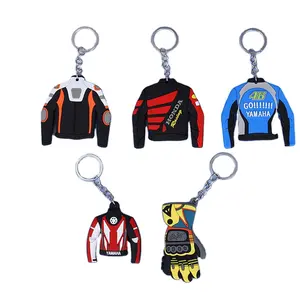 Пользовательский цветной логотип сумка для ключей одежда Аниме мультяшный мягкий 3d ПВХ мотоцикл брелок для мальчиков