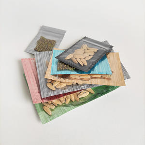 Sac refermable <span class=keywords><strong>plat</strong></span> à trois côtés, petit, mini, <span class=keywords><strong>de</strong></span> qualité alimentaire, avec motif <span class=keywords><strong>de</strong></span> rayures sur le devant et dos transparent - Product Image 4