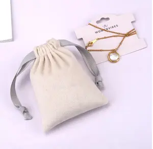 Wholesale Custom Logo Printed Flannel Velvet Pouch Drawstring Jewelry Display Perfume Gift Jewelry Velvet Bag