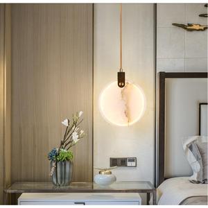 โคมไฟห้อยบันไดสไตล์นอร์ดิกมินิมอลทันสมัย หรูหรา สไตล์จีนใหม่ ลายหินอ่อนเทียม หมุนได้ ดีไซน์สร้างสรรค์ - Product Image 5