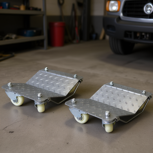 Carrello per auto per impieghi gravosi, capacità 6000 libbre, piattaforma in acciaio a 4 ruote per il trasporto di veicoli - Product Image 2