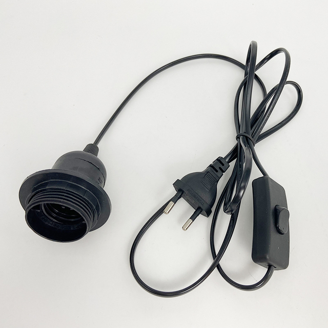 E27 303 Switch Half Tooth Cord Cord Wire Light Switching Plug Power Button Switch 1.8m Line Cable LED Lamp EU US Plug Model