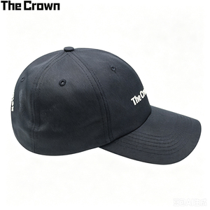 Casquette en coton recyclé à 6 panneaux avec logo personnalisé, broderie simple rangée, visière incurvée, vente en gros, directement de l'usine - Product Image 3