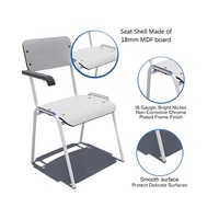 Chaise d'étudiant de contreplaqué de meubles d'école avec l'accoudoir