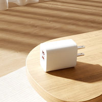 Chargeur mural USB-C blanc 65W PD QC3.0 à double port, charge rapide pour téléphone, ordinateur portable, appareil photo, prise US, vente en gros, OEM, approvisionnement en vrac