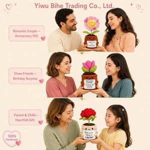 <span class=keywords><strong>Cactus</strong></span> en Maceta de Lana Tejida a Mano con Flores, BH, el Más Vendido, Exportación Transfronteriza Directa de Fábrica de Yiwu, Primavera 2026 - Product Image 3