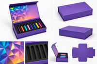 Boîte rigide écologique à fermeture magnétique haut de gamme avec logo personnalisé, pelliculage brillant, revêtement UV, impression quadricolore, emballage cosmétique de qualité supérieure pour la vente au détail