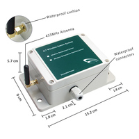 4-20mA Salida inalámbrica tanque de agua sensor de nivel Lora Sensor de combustible ultrasónico controlador de grabadora de datos