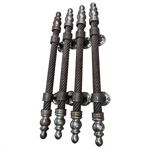 Poignée de porte rustique en fer forgé, poignée industrielle en acier, quincaillerie artisanale personnalisée ambidextre pour maisons élégantes EURO IRON, luxe - Product Image 1