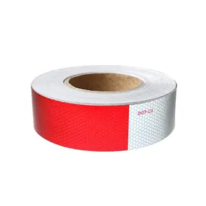 LU Factory Price High Brightness Red and White Reflective Tape Material