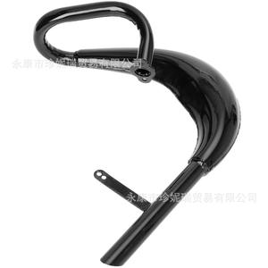 Kit de tuyau d'échappement pour scooter Haima 80cc, silencieux en acier noir avec boulons, joints et accessoires pour réparation - Product Image 4