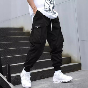 Pantalon cargo grande taille pour hommes, style japonais, tendance, décontracté, avec plusieurs poches, coupe ample avec revers, pour adolescents, printemps 2023 - Product Image 2