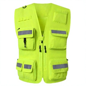 Produit phare : Gilet de sécurité haute visibilité ANSI Classe 2 en polyester léger et durable avec bande réfléchissante, ajustement confortable pour les tâches professionnelles - Product Image 2