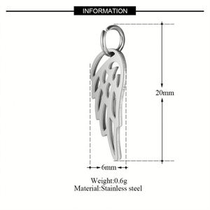 Joyería de Moda, Colgante de Ala de Ángel de Acero Inoxidable Chapado en Oro/Oro Rosa/Plata de 0.8*5mm - Product Image 3