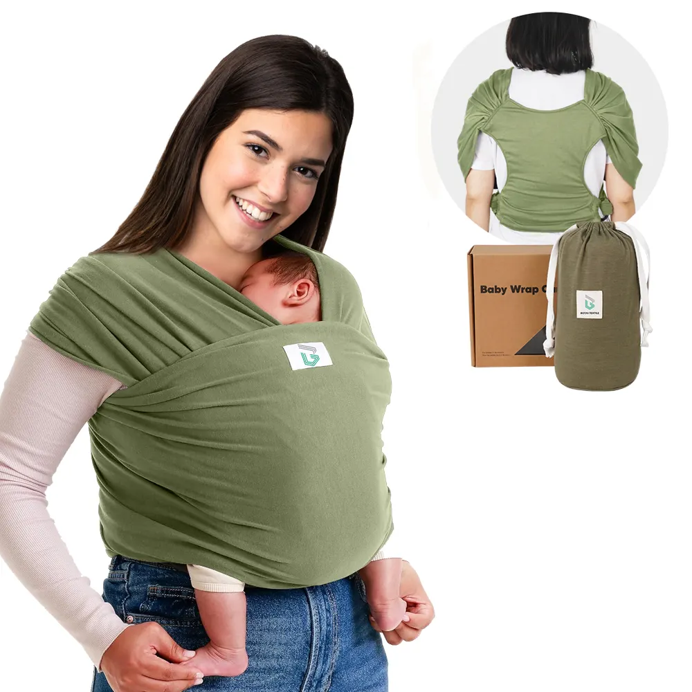 Nova atualização plus size orgânica bebê estilingue swaddle wrap carrier infantil sling carrier para recém-nascido