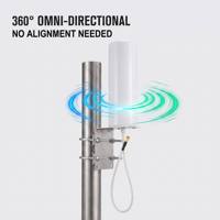 Antena de Barril Omnidireccional para Exteriores, Personalizable, 12dBi, 5G, 4G, LTE, Impermeable, con Conector SMA Macho, Amplificador de Señal para Router CPE 5G