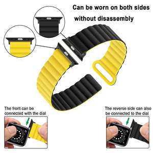 Pulseira De Relógio De Silicone Magnético Colorido Para Série 11 10 46mm 42mm Silicone Para Apple Watch Band Para Apple Watch Ultra <span class=keywords><strong>3</strong></span> <span class=keywords><strong>2</strong></span> 1 49mm - Product Image 3