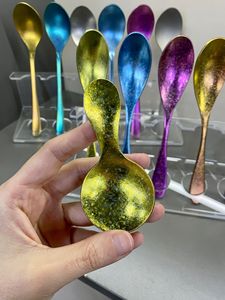 Ensemble de cuillères multi-usages pour enfants en titane pur SHOUYUAN, de qualité supérieure, de qualité alimentaire, lavable au lave-vaisselle, facile à nettoyer, portable, réutilisable - Product Image 6