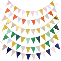 Kit de fanions en papier personnalisés OEM avec impression graphique couleur et forme sur mesure, pour emballage, bannière et décoration