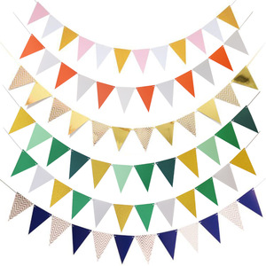 Kit de fanions en papier personnalisés OEM avec impression graphique couleur et forme sur mesure, pour emballage, bannière et décoration - Product Image 6