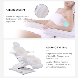 <span class=keywords><strong>Table</strong></span> <span class=keywords><strong>de</strong></span> soin électrique haut <span class=keywords><strong>de</strong></span> gamme à 4 moteurs avec airbag lombaire et matelas <span class=keywords><strong>chauffant</strong></span>, réglable pour salon <span class=keywords><strong>de</strong></span> beauté et clinique <span class=keywords><strong>de</strong></span> spa - Product Image 2