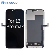Écran OLED LCD souple pour iPhone 13 Pro Max, remplacement d'écran d'origine, vente en gros, adaptateur de réparation avec garantie d'un an