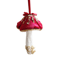 Nouvelles décorations de Noël en mousse à suspendre, style champignon, pomme de pin, montgolfière, gants, tambour, pour une ambiance festive