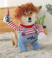 Costume d'halloween pour animaux de compagnie, décoration pour animaux de compagnie pour la fête d'halloween-robe de déguisement pour petits chiens et chats