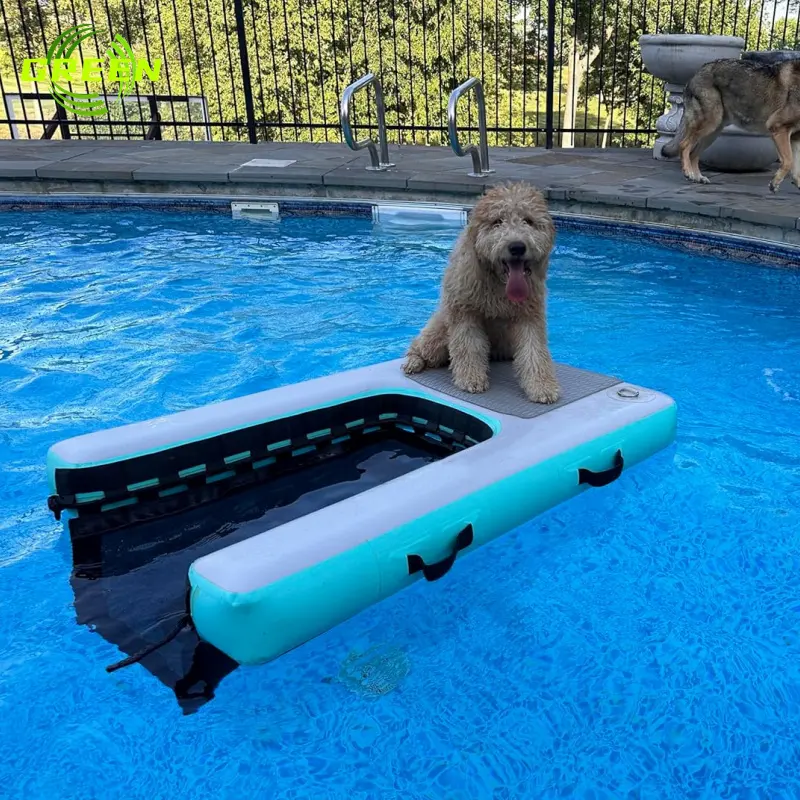 Huisdieren 220 Pond Geschikte Opblaasbare Hondenwaterhelling Drijvende Pup Plank Boten Zwembaden & Dokken Ladders Trappen Zwemmen Voor Grote Honden