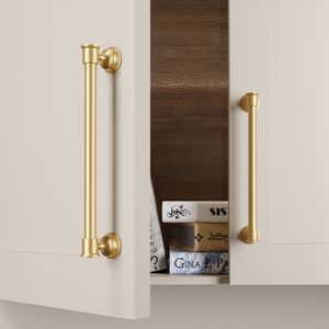 Maniglie per Mobili in Ottone Massiccio Stile Francese Vintage per Armadi e Cassetti Hardware Classico Americano - Product Image 3