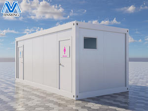 مراحيض متنقلة متنقلة جاهزة الصنع 20 قدمًا ، مراحيض متنقلة للاستخدام العام ، حاوية - Product Image 2