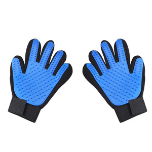 Gant de toilettage pour animaux Bai Ze en fibre bleue pour l'élimination des poils des chiens et des chats, soin du pelage - Product Image 2