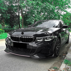 Bmw 3 Series G20 Dual Bar All Black Obsidian Night Grille Kit For Early 2019 2022 Models Cross Border Modification - Product Image 1