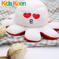 Offre Spéciale jouets en peluche de poulpe à rabat réversible personnalisé poupées de poulpe mignonnes créatives mascotte d'animal en peluche doux pour la Saint-Valentin