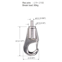 Haute qualité 10*47mm pince de câble d'avion étagère suspendue pince fil Suspension crochet réglable pince de câble de sortie latérale