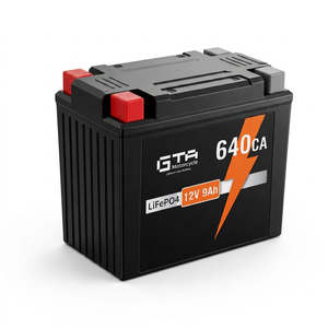 640CA <b>12V</b> 9Ah Motorcycle Lithium <b>Battery</b> Universal Bottom Tray Fits All Motorcycles - Product Image 1