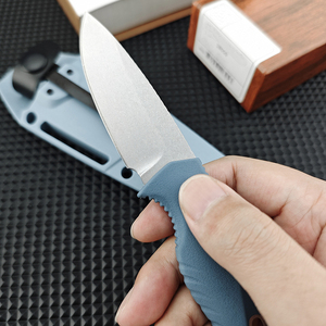 Couteau de chasse et de camping 18050 avec étui, équipement de montagne EDC pour extérieur, lame droite en acier D2, manche en nylon, portable - Product Image 2