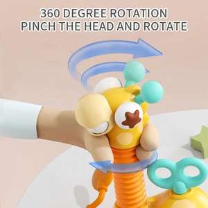 Jouet animal sensoriel pour bébé, jouet interactif <span class=keywords><strong>Montessori</strong></span>, girafe, jeu éducatif en silicone - Product Image 3