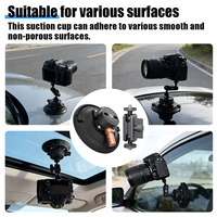 Support de fixation Magic Arm pour voiture avec ventouse, capacité de charge de 70 kg, filetage universel 1/4 pouce pour appareils photo reflex numériques et caméras d'action