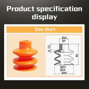 प्रतिस्थापन सिलिकॉन रबर कप नोजल टिप वैक्यूम सक्शन पैड एक्सेसरी रोबोट आर्म सिस्टम और ऑटोमेशन ग्रिपर के लिए - Product Image 4
