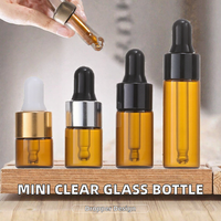 Flacons compte-gouttes portables en verre ambré de 2 ml à 10 ml pour échantillons, personnalisables avec logo, pour marques d'huiles essentielles