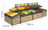 Staalconstructies voor de presentatie van fruit en groenten in supermarkten, met vrijstaand ontwerp voor gebruik in winkels
