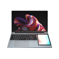 Nouvel ordinateur portable d'affaires 15.6 "+ 7" double écran tactile ordinateur portable 15.6 pouces Intel N100 bureau jeu ordinateur portable Gamer Pc Portable