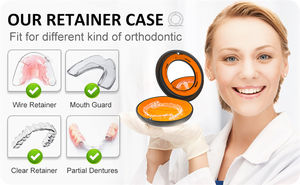 เคส Retainer,เคส Aligner แบบบางพร้อมรูระบายอากาศและกระจกที่ปรับได้ - Product Image 6
